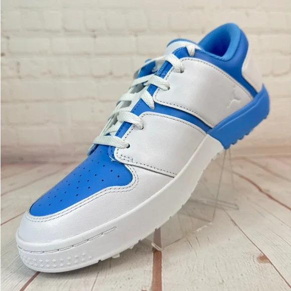 Nike Jordan NU Retro 1 Low White University Blue Golf Shoes Mens 10.5 FZ4153-101 - Picture 4 of 10